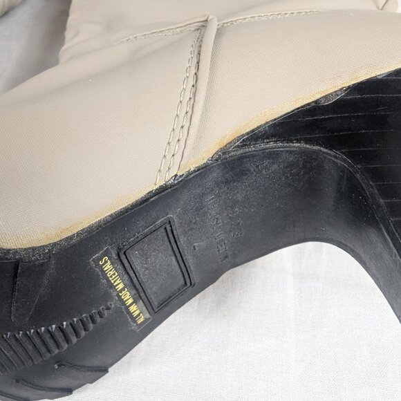 Vintage 80s 90s Fur Lined Gray Heeled Winter Boots Boundary Waters Womens Size 7 - Picture 13 of 16